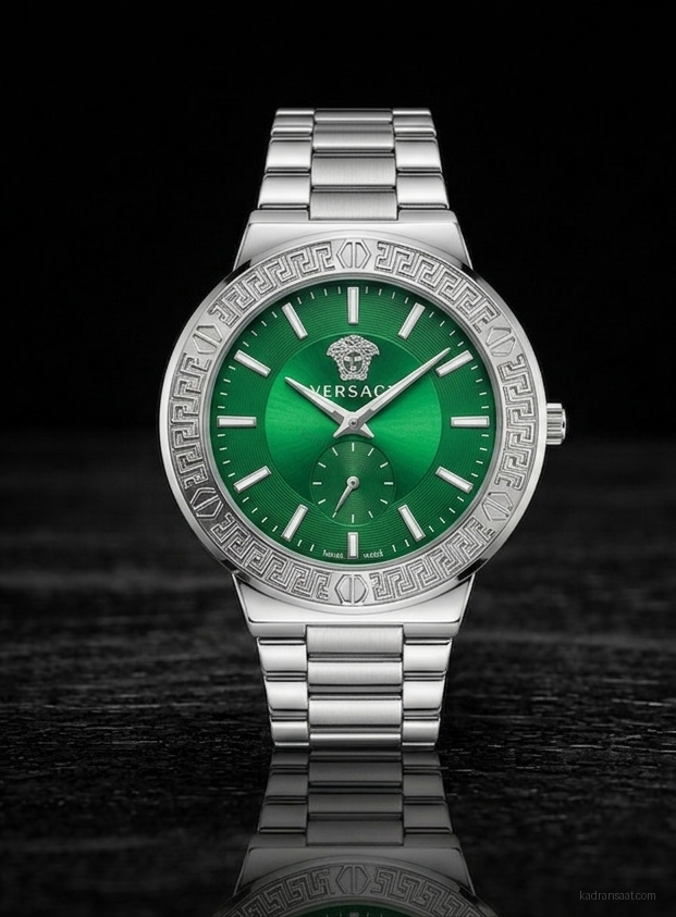 Versay Yeşil Kadranlı Greca Çerçeveli Kol Saati
